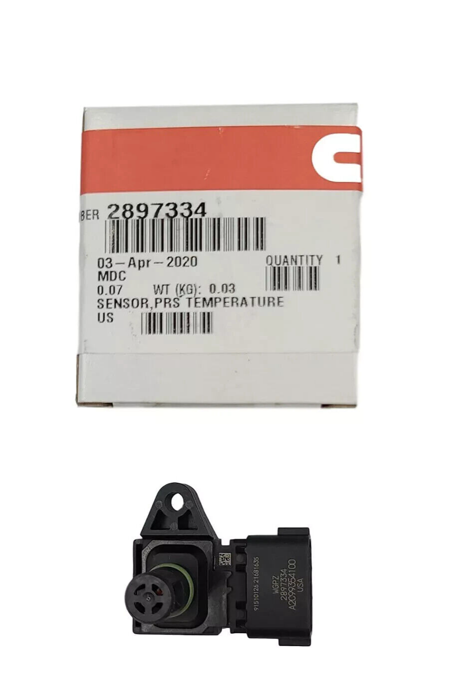 Cummins pressure temperature sensor 2897334 front view