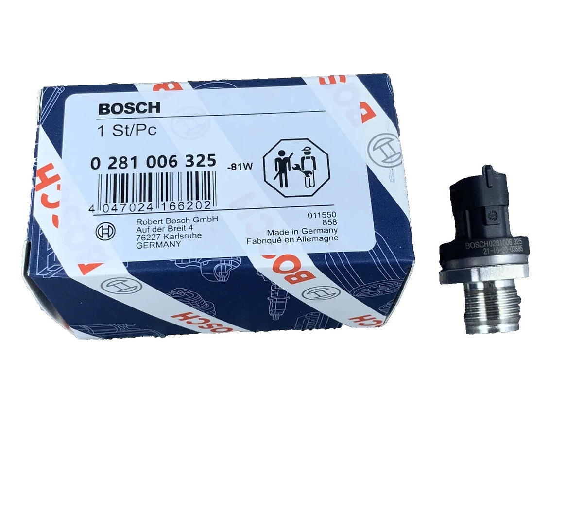 Bosch fuel rail pressure sensor 0281006325 with box