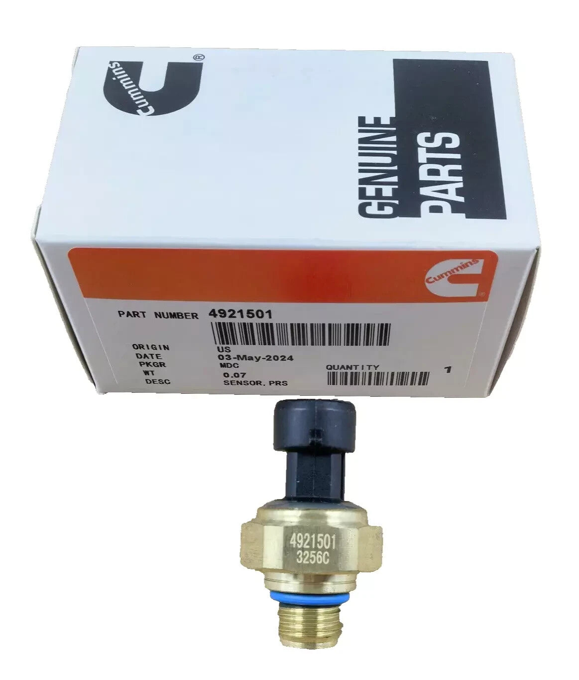 Cummins oil pressure sensor 4921501 in Cummins Parts box