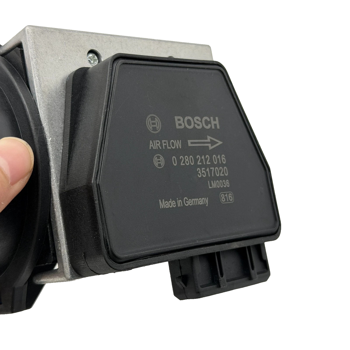 Bosch MAF sensor 0280212016 specifications label