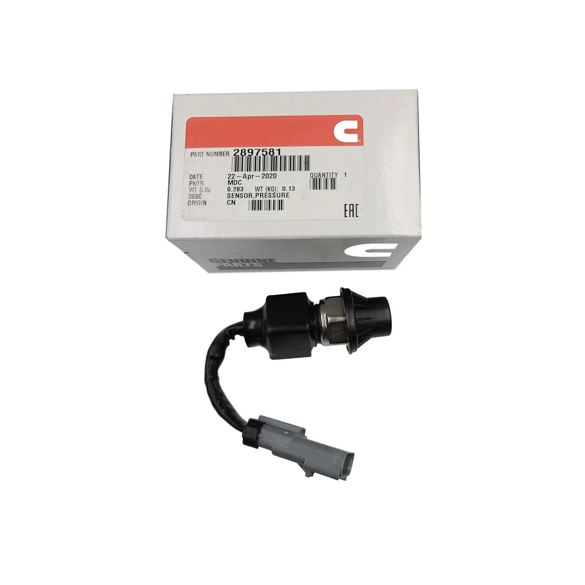 Cummins pressure sensor 2897581 front view