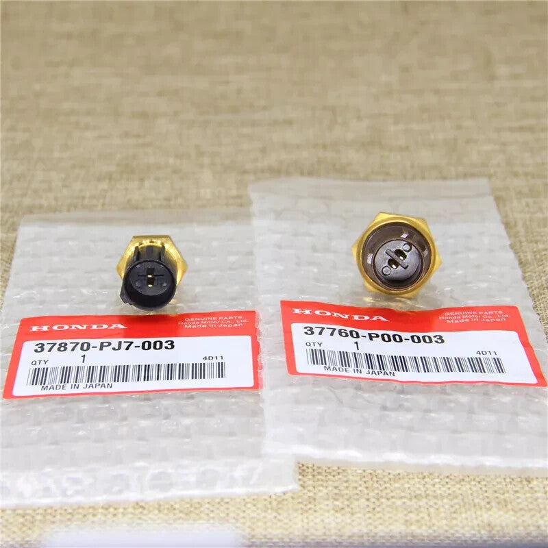 Honda cooling fan temperature switch sensor Made in Japan label