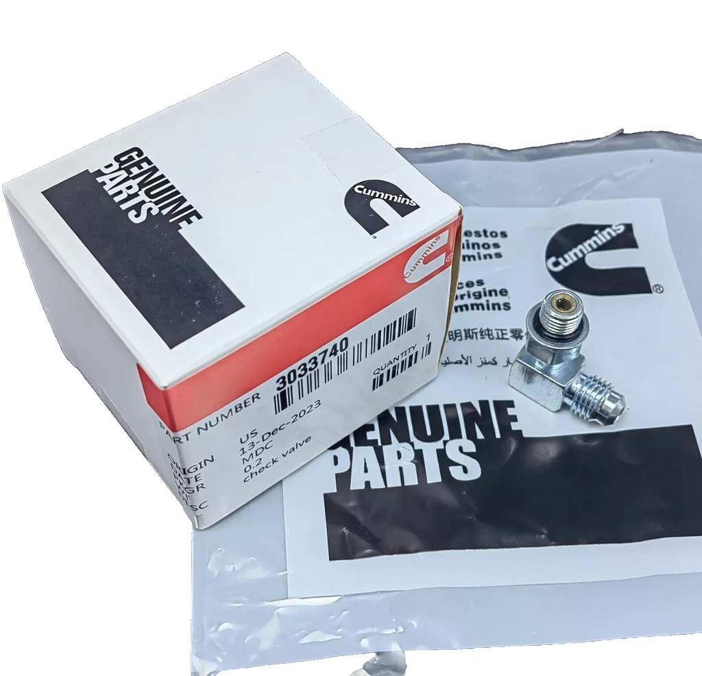 Cummins check valve 3033740 with OEM box